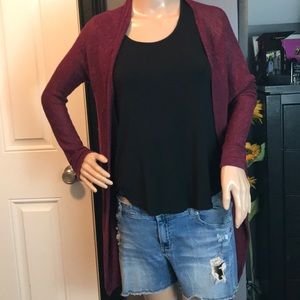 American Eagle maroon cardigan small very thin